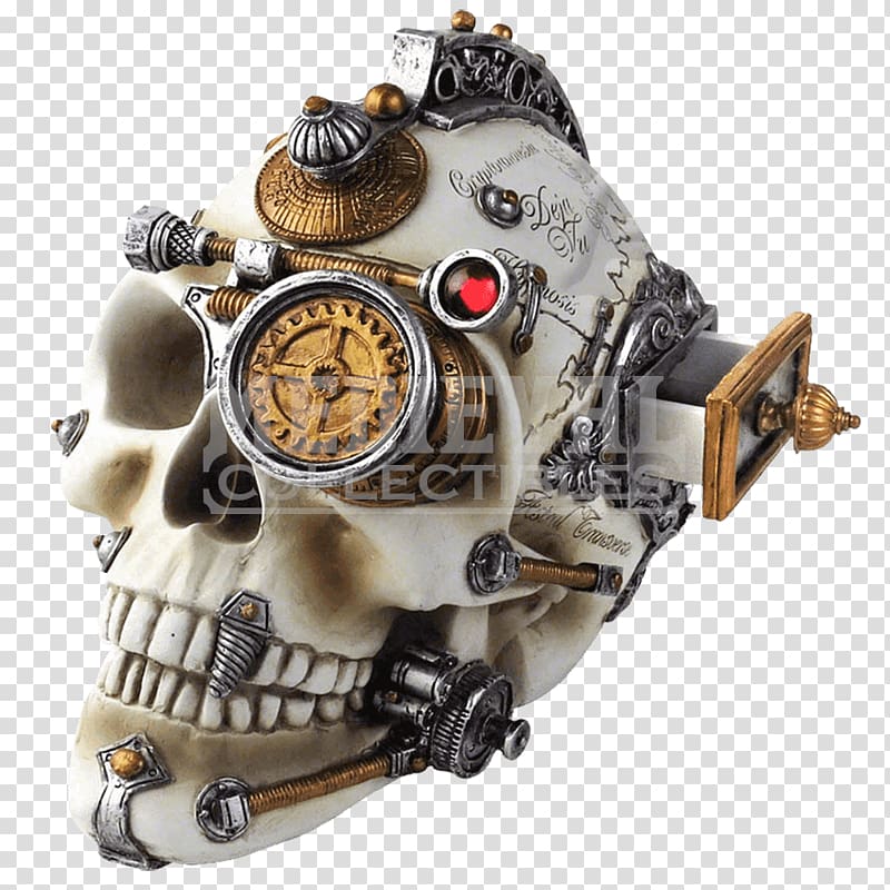 Skull Steampunk fashion Alchemy Cerebrum, skull transparent background PNG clipart