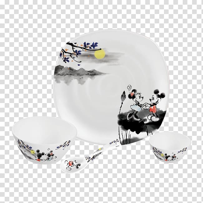 Mickey Mouse Minnie Mouse Plate Tableware Melamine, mickey mouse transparent background PNG clipart