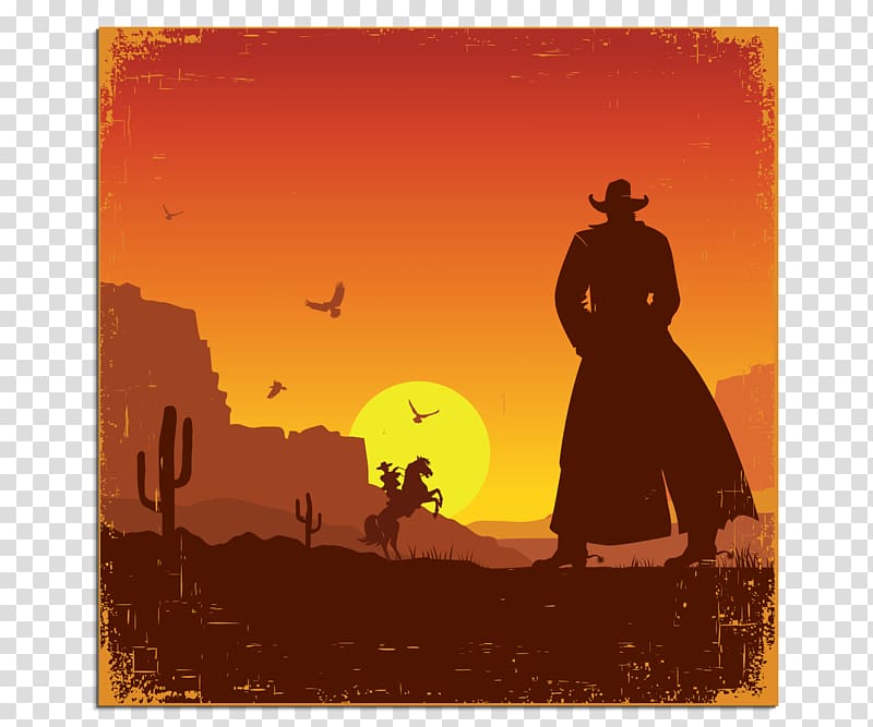 American frontier Western United States Poster, wild west transparent background PNG clipart