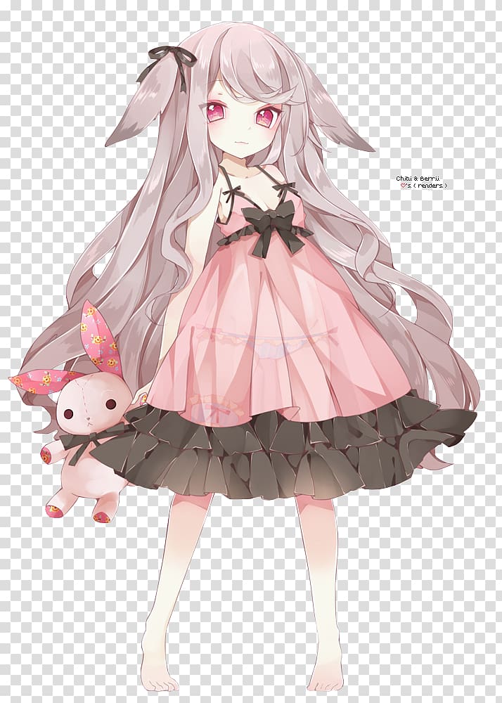 Anime Manga Rabbit , small dolls transparent background PNG clipart