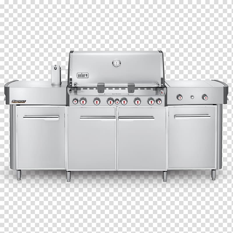 Barbecue Weber Summit Grill Center Weber-Stephen Products Grilling Weber Summit S-460, barbecue transparent background PNG clipart