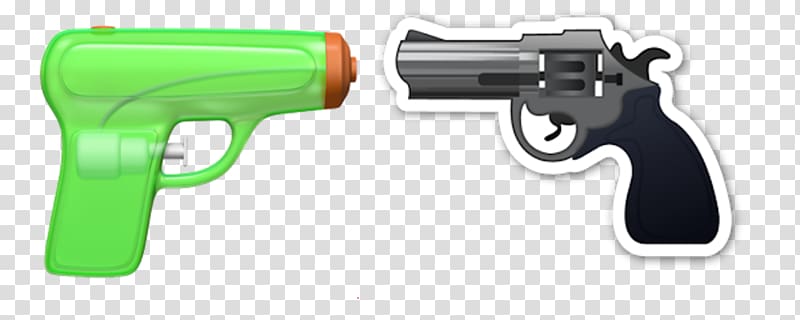 Emoji Firearm Water gun Apple Gun violence, gun transparent background PNG clipart