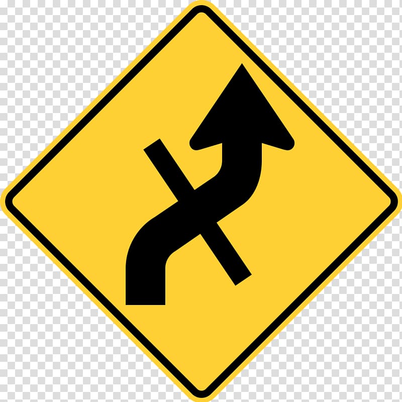 Reverse curve Traffic sign Warning sign Road, road transparent background PNG clipart