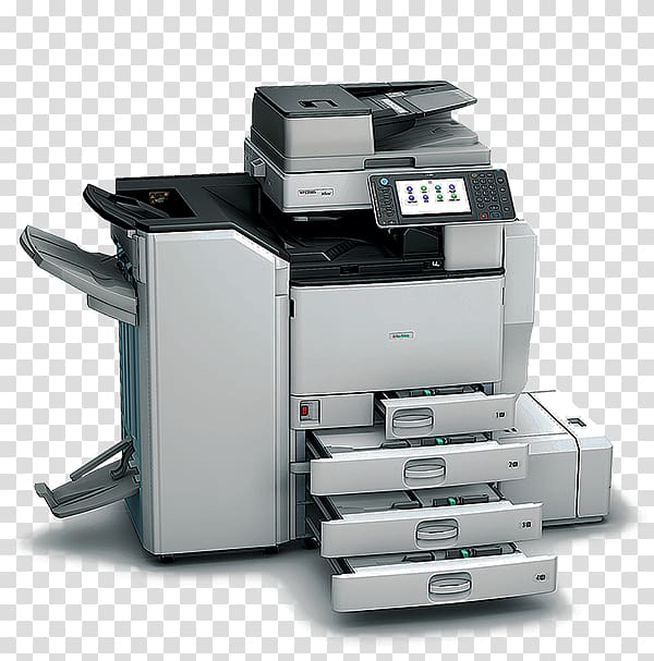 copier Ricoh Paper Multi-function printer Printing, printer transparent background PNG clipart
