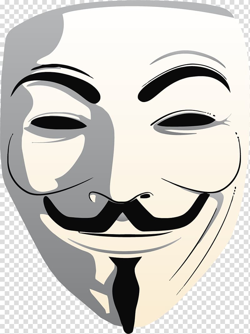 Guy Fawkes mask illustration, Guy Fawkes mask Anonymous, anonymous mask transparent background PNG clipart
