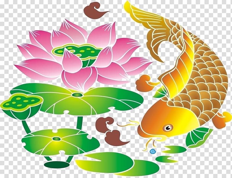 Floral design Flower Fish , Fish play Flower transparent background PNG clipart