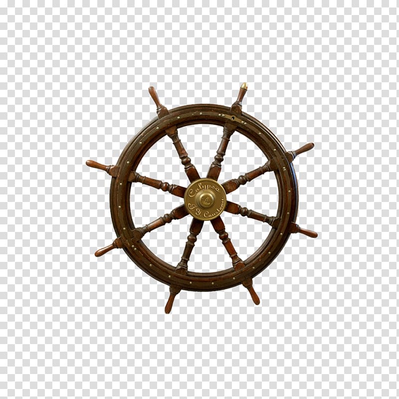 brown ship's wheel, Ship\'s wheel Spoke Steering wheel, steering wheel transparent background PNG clipart