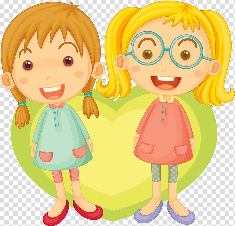 Girl Cartoon Illustration, Cartoon girl material transparent background PNG clipart