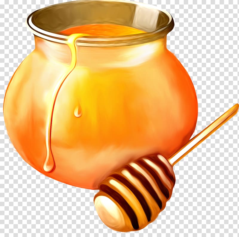 Honey bee Food Aion, honey jar transparent background PNG clipart