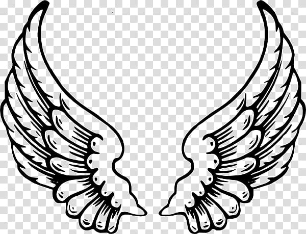 Drawing Angel Coloring book , eagle black and white transparent background PNG clipart