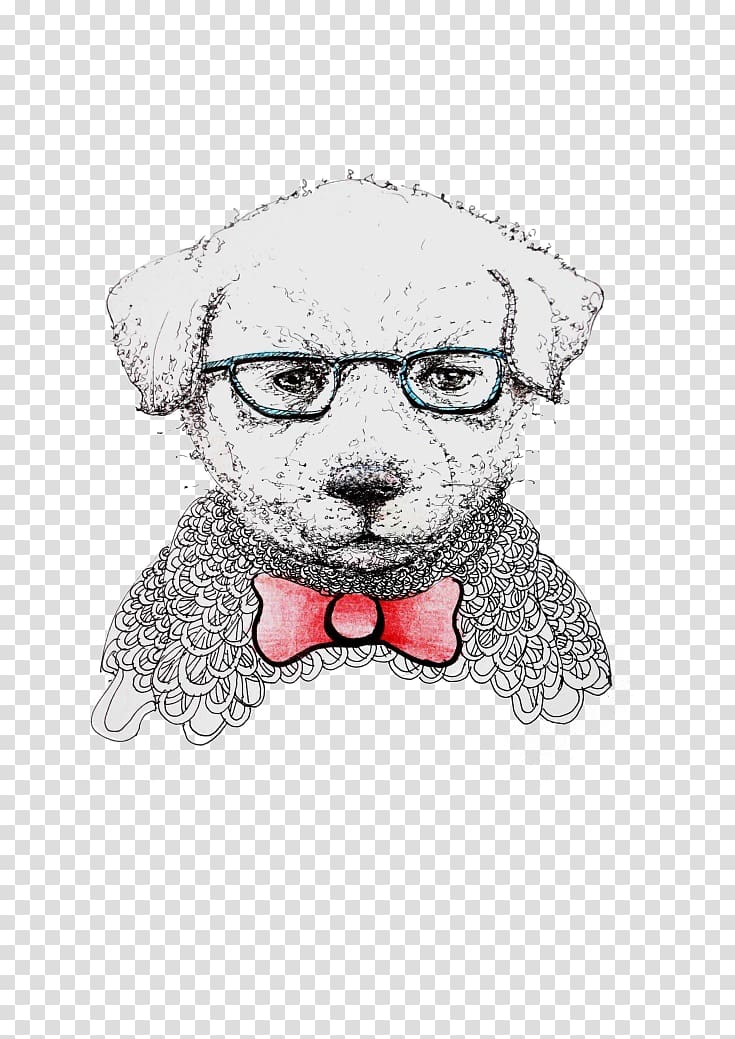 Dog Puppy Drawing Painting, Hand-painted puppy transparent background PNG clipart