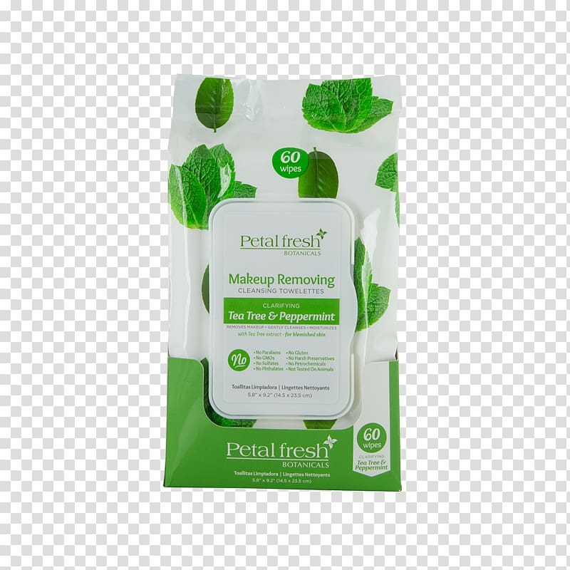 Tea tree oil Skin care Cosmetics Facial Wet wipe, traces of oil transparent background PNG clipart