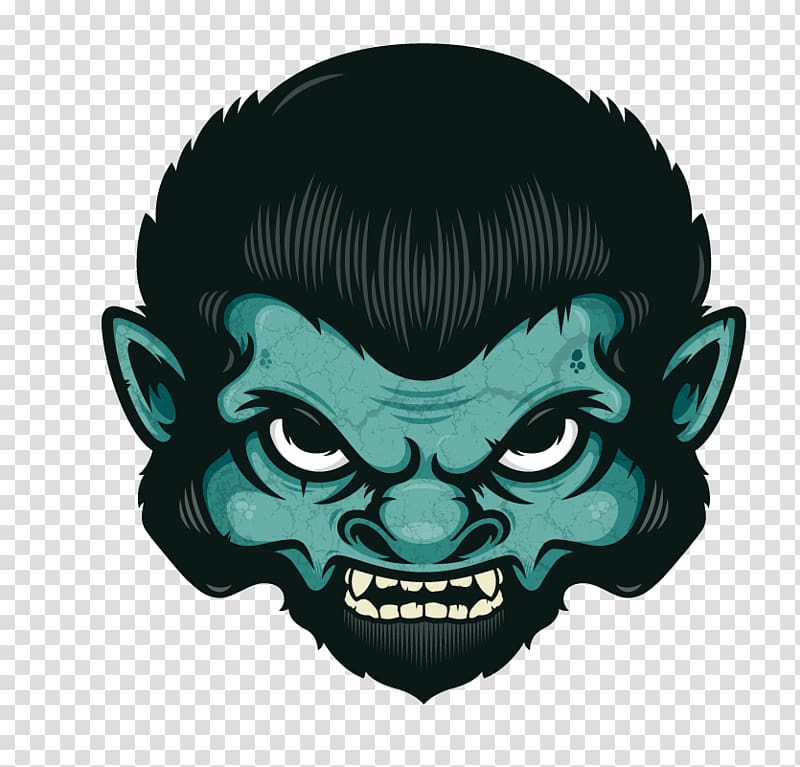 Marvel Beast illustration, Face Monster, Bearded face transparent background PNG clipart