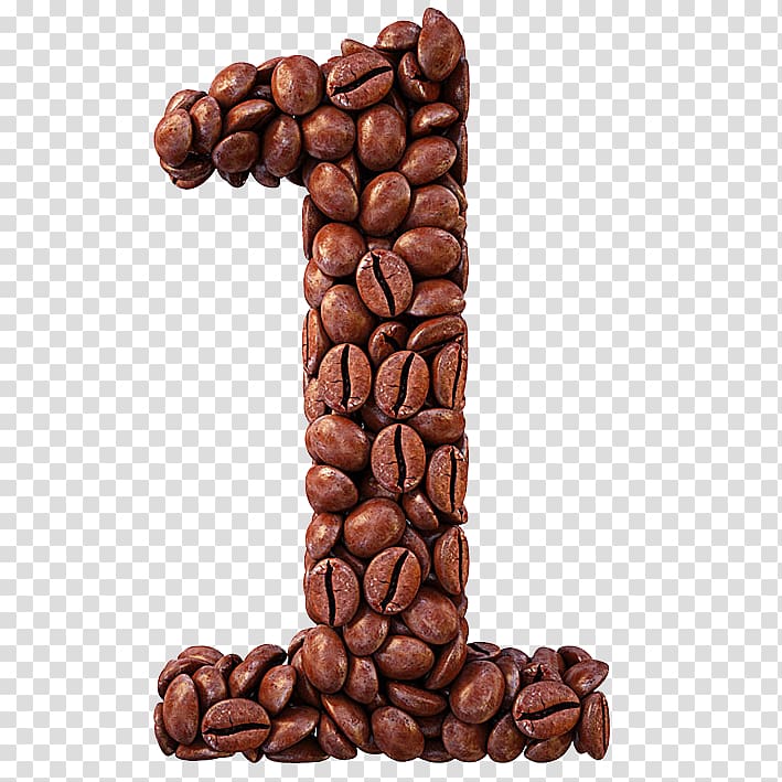 number 1 coffee beans , Coffee bean Cafe Refried beans, Digital coffee beans transparent background PNG clipart