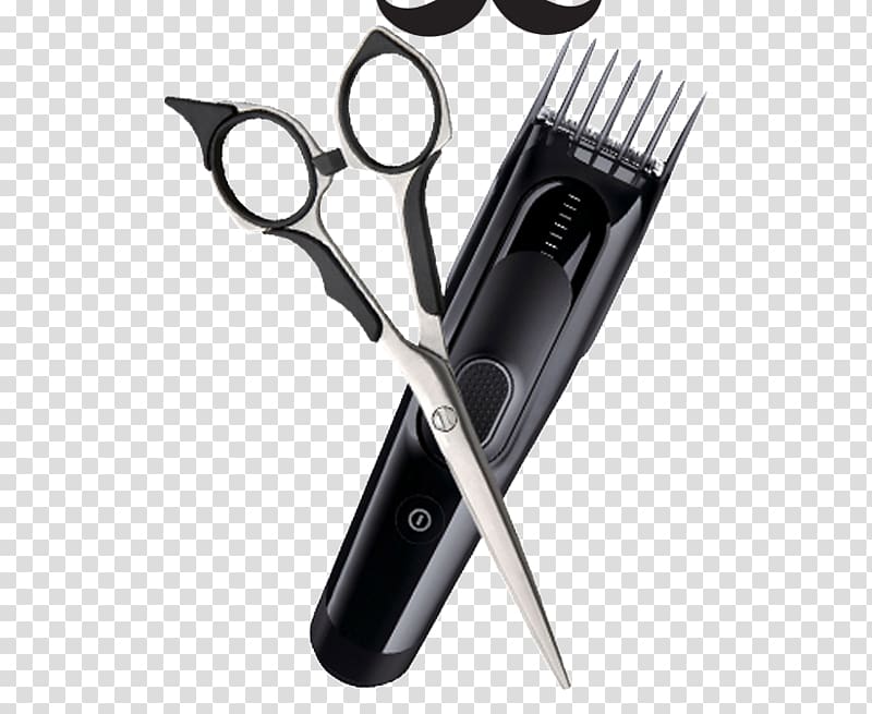 Straight haircut outlet with clippers