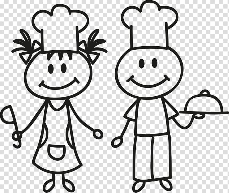 Drawing Cartoon, little chef transparent background PNG clipart