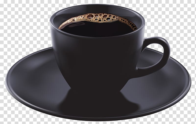 Single-origin coffee Espresso Tea Cafe, Black Coffee Cup , black cup of saucy and hayley coffee transparent background PNG clipart