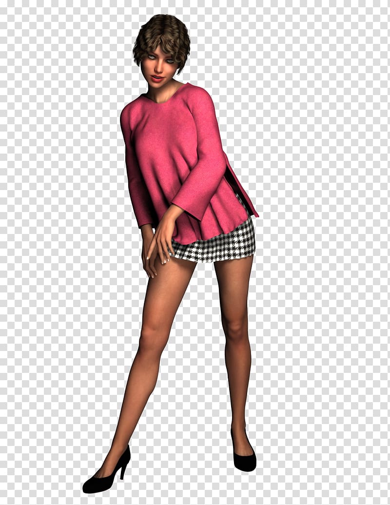 Fashion Model 3D computer graphics Hair, model transparent background PNG clipart