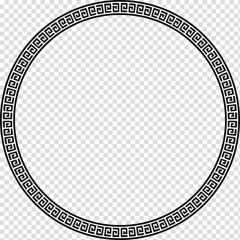 Circle White Font, geometric borders transparent background PNG clipart