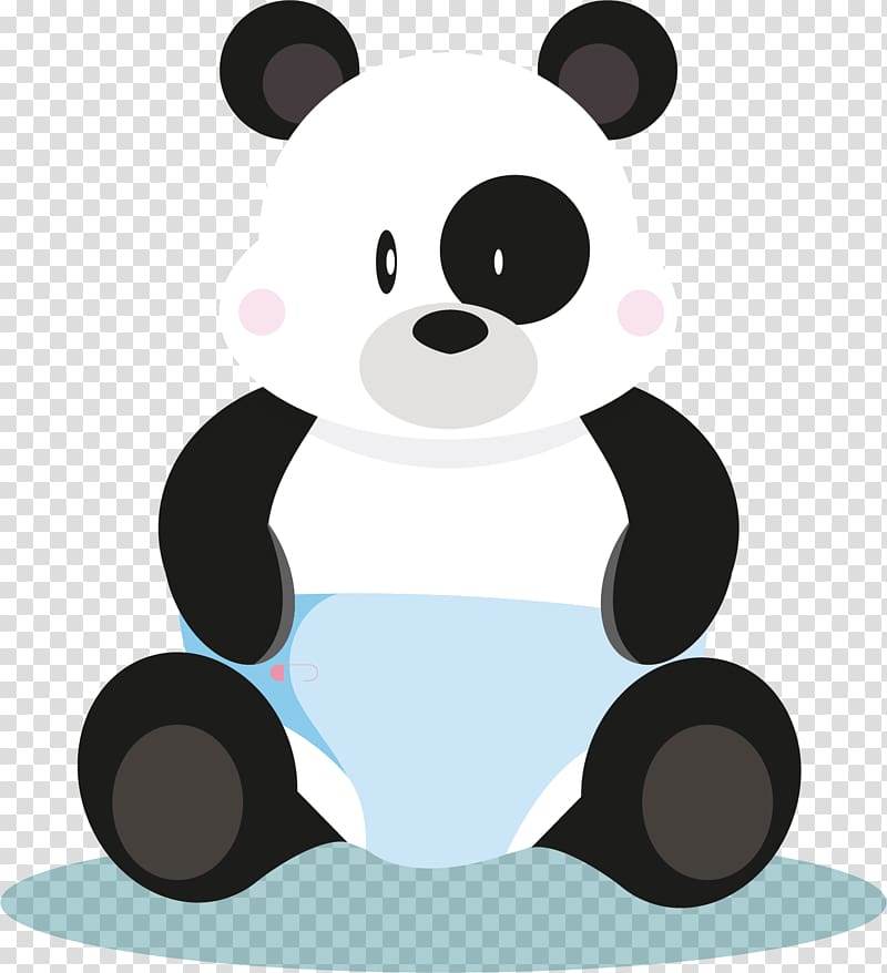 Puppy Giant panda Diaper Infant , Panda baby transparent background PNG clipart
