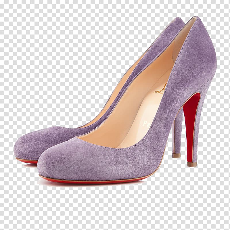 High-heeled footwear Shoe Purple Designer, Purple high-heeled shoes matte transparent background PNG clipart