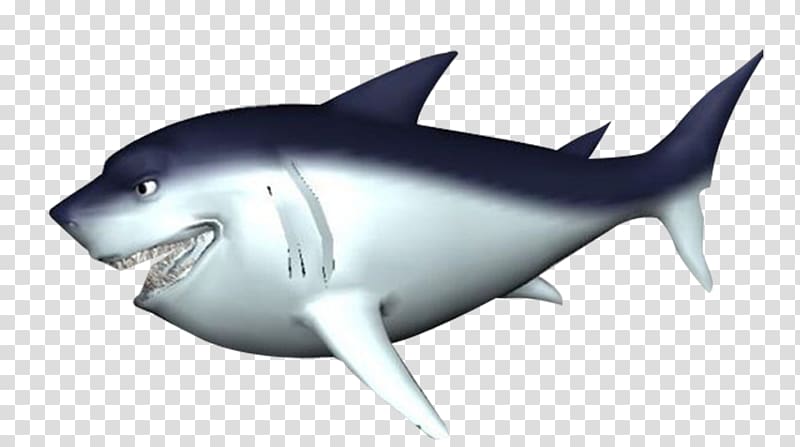 Great white shark Fish, Cartoon white shark transparent background PNG clipart