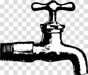 white and black faucet illustration, Sink Tap transparent background PNG clipart