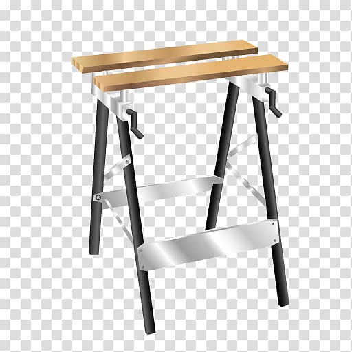 wood angle bar stool, Working Bench transparent background PNG clipart