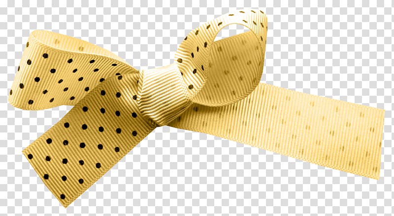 Yellow Ribbon Shoelace knot Necktie, Ribbon bow transparent background PNG clipart
