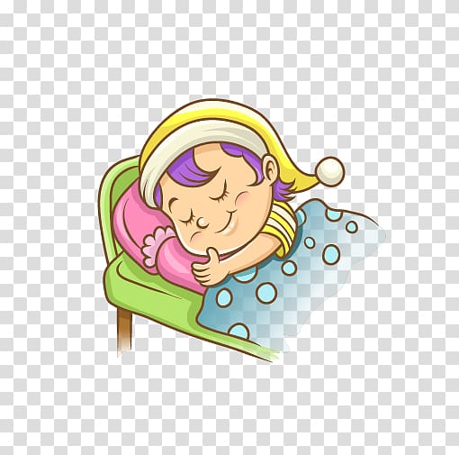 Sleep Cartoon Child, Sleeping Girl transparent background PNG clipart