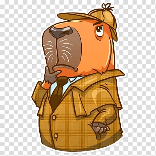 Capybara Sticker Dog Telegram Snout, Dog transparent background PNG clipart