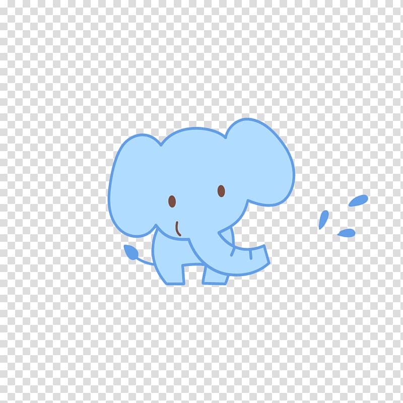 blue elephant illustration, Cartoon Drawing Illustration, Cute baby elephant cartoon elephant transparent background PNG clipart