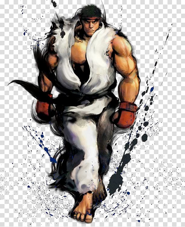 Super Street Fighter IV Ryu Akuma Street Fighter V, fighting transparent background PNG clipart