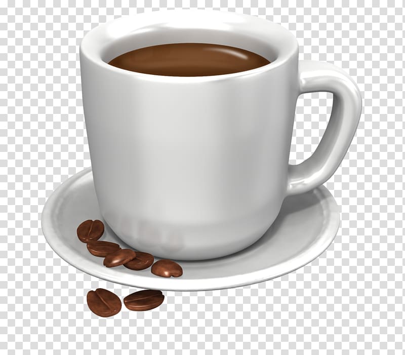 White coffee Espresso Coffee cup, coffee beans transparent background PNG clipart