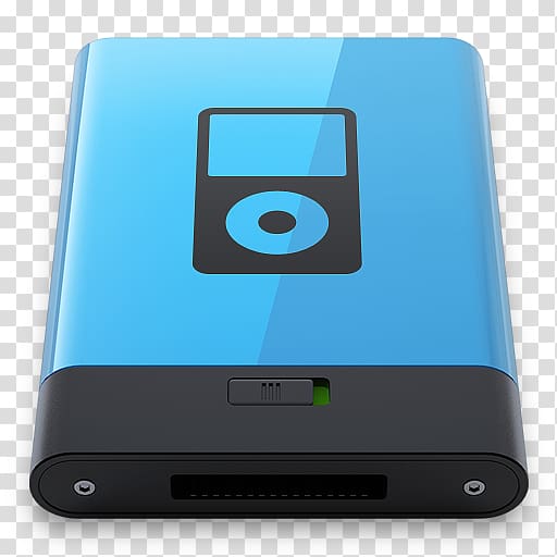 black music player icon, electronic device ipod multimedia electronics accessory, Blue iPod B transparent background PNG clipart