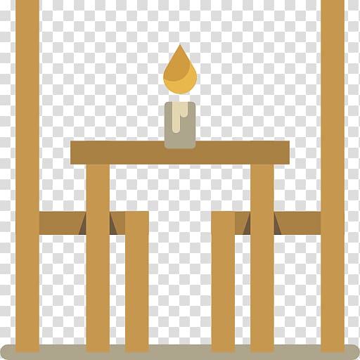 Table Scalable Graphics Icon, A set of chairs and a candle transparent background PNG clipart