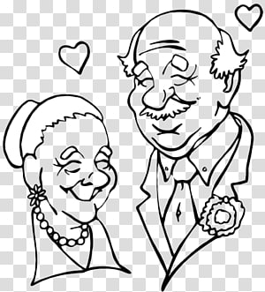 grandparents day clip art black and white