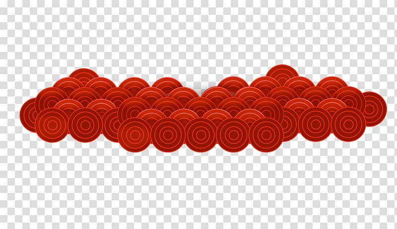 China Chinese New Year, Red clouds transparent background PNG clipart