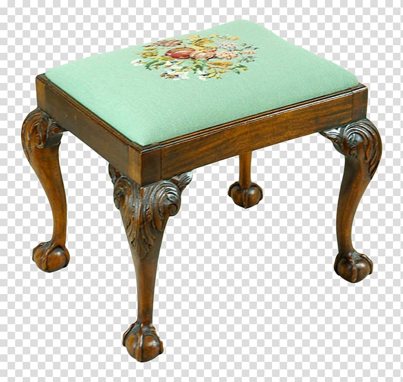 Table Footstool 19th century Upholstery, european style decorative painting transparent background PNG clipart