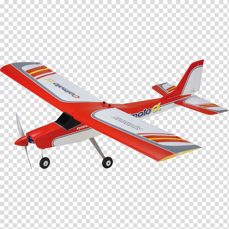 Radio-controlled aircraft Airplane Kyosho Calmato Alpha 40 trainer vliegtuig KIT, airplane transparent background PNG clipart