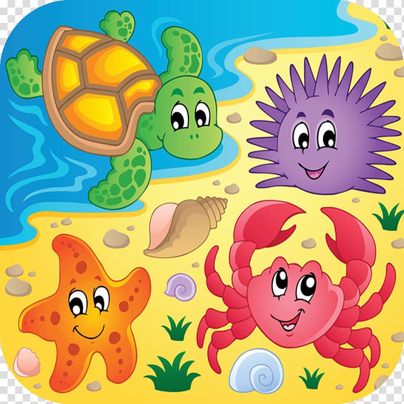 Beach Aquatic animal , sea animals transparent background PNG clipart