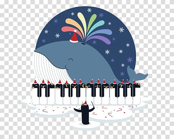 PopCorn Christmas decoration Art Illustration, Cartoon dolphin transparent background PNG clipart