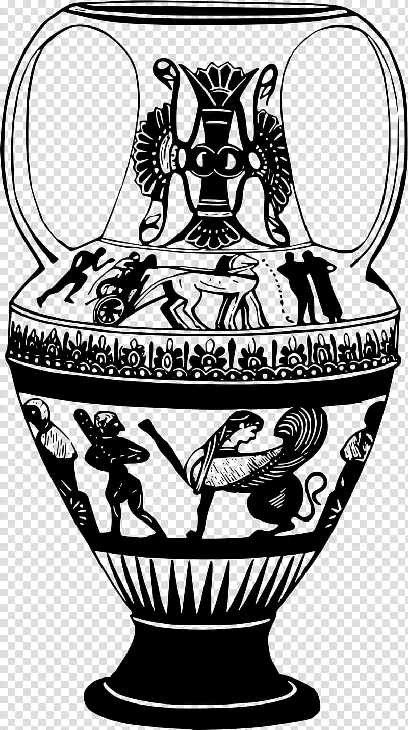 Pottery of ancient Greece Vase, greek transparent background PNG clipart