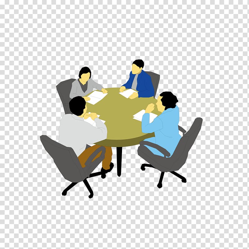 Cartoon Illustration, business meeting transparent background PNG clipart |  HiClipart