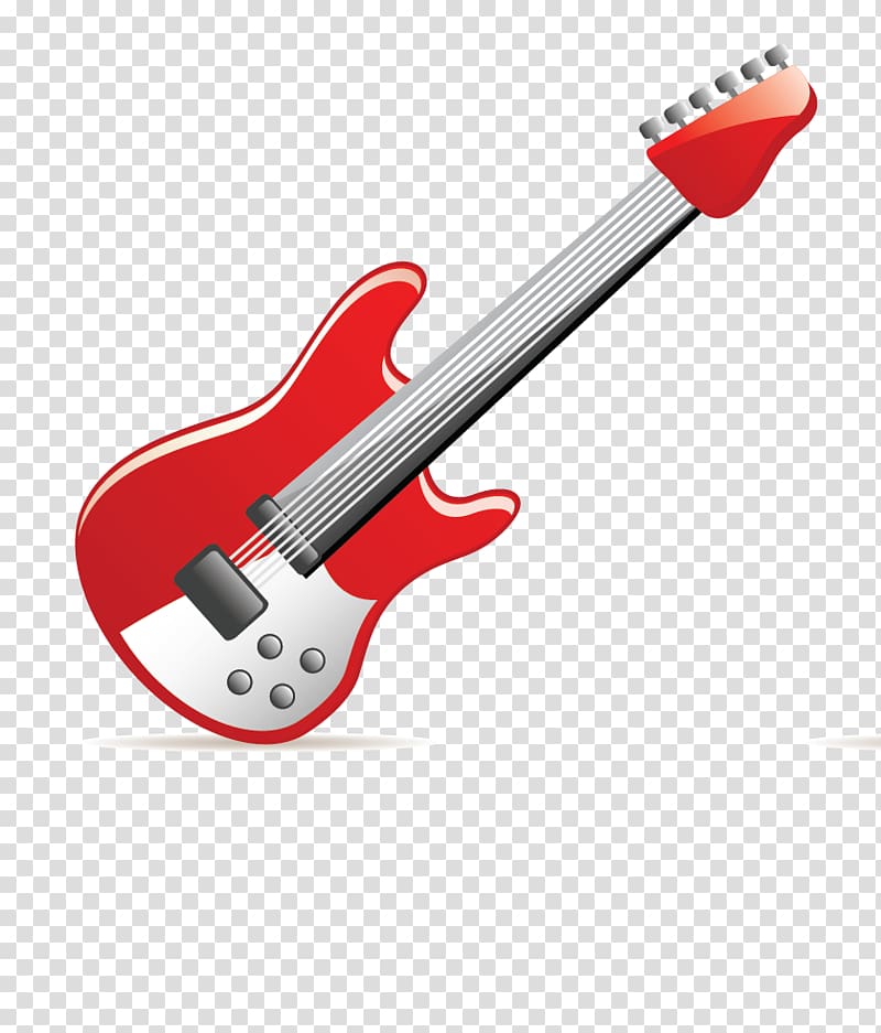 Ukulele Guitar Musical instrument, Red guitar transparent background PNG clipart