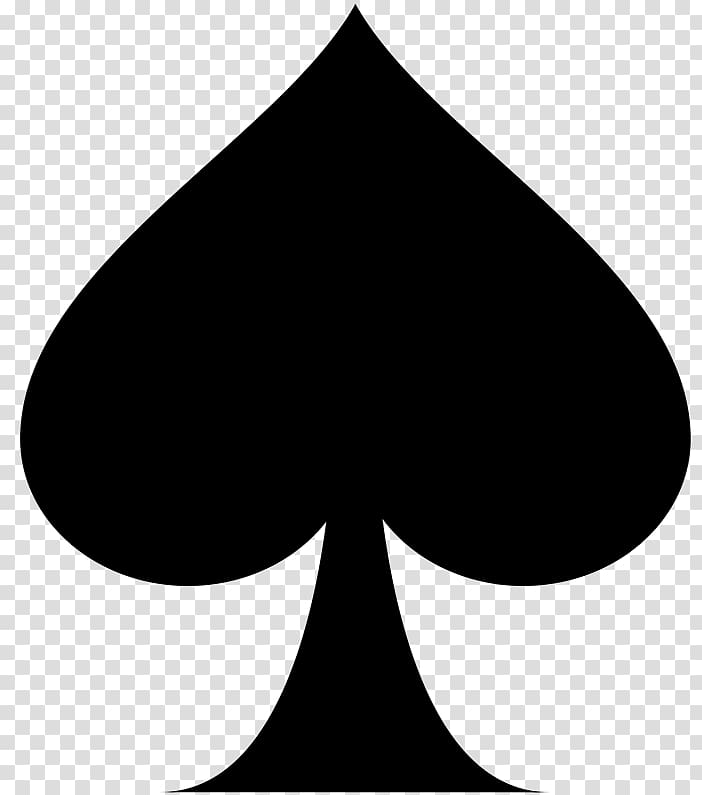 Playing card Suit Ace of spades Card game, black transparent background PNG clipart
