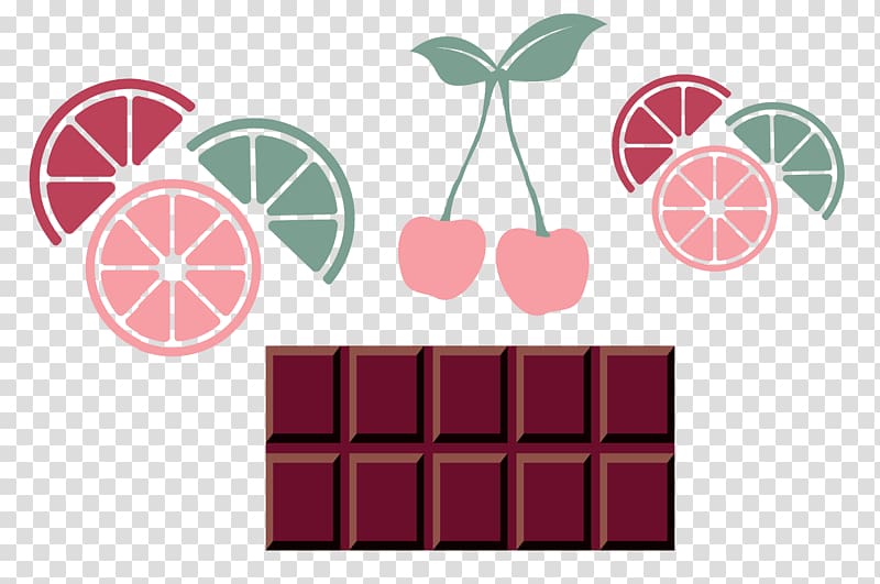 Fruit Euclidean , flattened fruit chocolate material transparent background PNG clipart