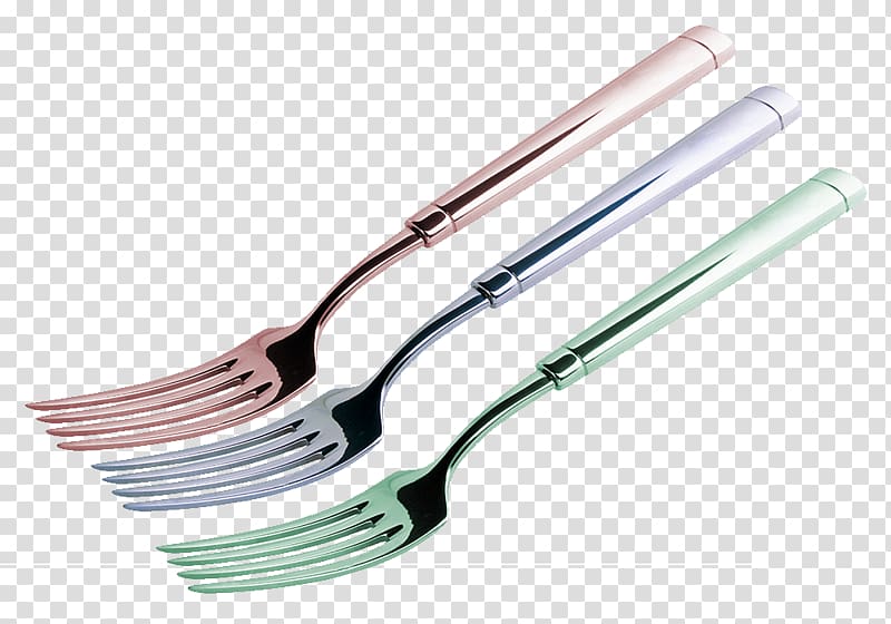 Fork Knife Spoon Tableware, Color cutlery fork transparent background PNG clipart
