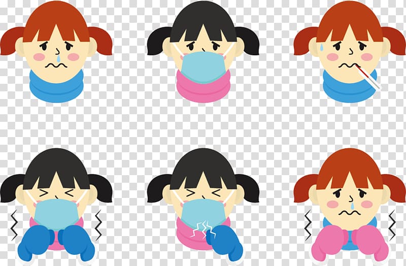 Child Adobe Illustrator , Cartoon Child flu sick children transparent background PNG clipart