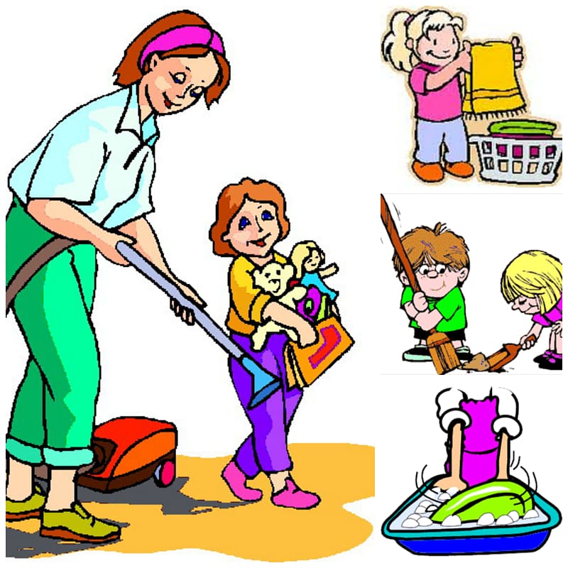 toddler chores clipart